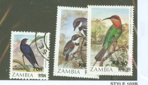 Zambia #490/492/493  Multiple