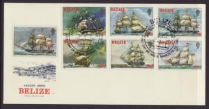 Belize 609-614 Sailing Ships U/A FDC