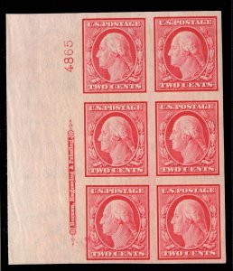 MOMEN: US STAMPS #344 PLATE BLOCK OF 4 MINT OG NH VF+ LOT #89287