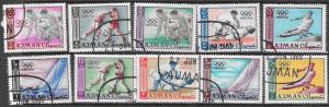 Ajman #27-36  1964 Olympics Set complete (U) CV $5.15