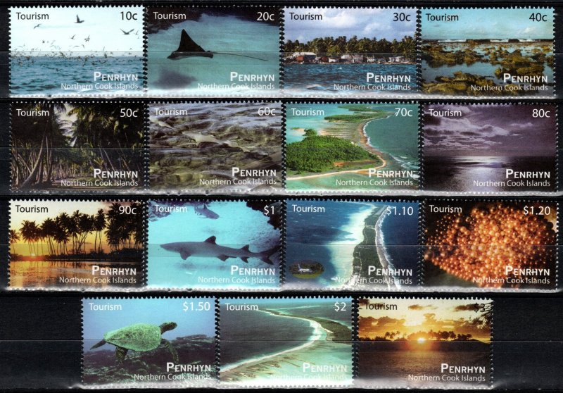 Penrhyn Island #487-501   MNH  CV $23.00 (X193)