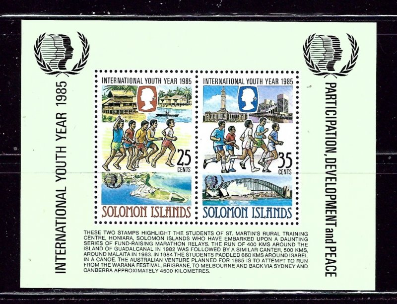 Solomon Is 554a MNH 1985 Int'l Youth Year    (ap2604)