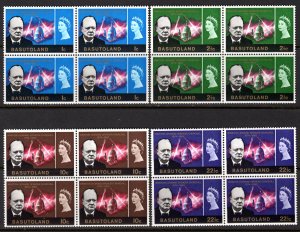 Basutoland 1966 Sc#105/108 CHURCHILL MEMORIAL ISSUE Block of 4 MNH