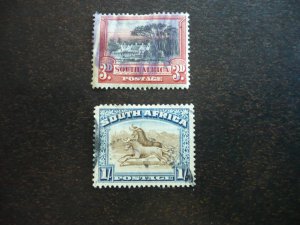 Stamps - South Africa - Scott#38a, 43a, - Used Part Set of 2 Stamps