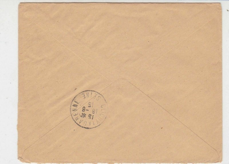 France WW1 French Military 1915 Tresor Et Postes no 161 Slogan Cover Ref 30997 