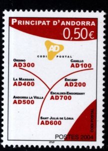 (French) Andorra Scott 590 MNH** Postal Code Stamp