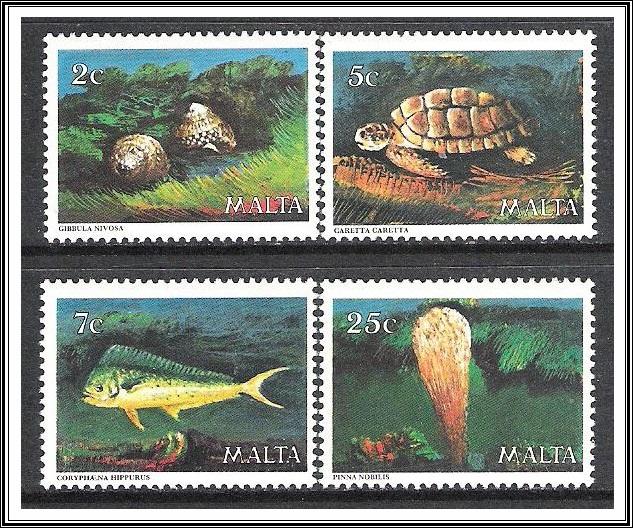 Malta #563-566 Marine Life MNH