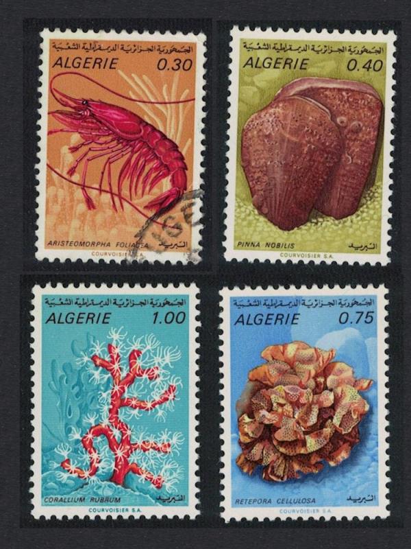 Algeria Prawn Coral Marine Life 4v Mixed SG#553-556