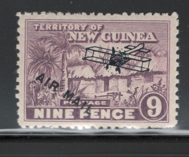 New Guinea 1931 Air Mail Overprint 9p Scott # C8 MH