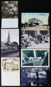 Latvia Stamps Lot Of 7 Early Scenes Postal Cards