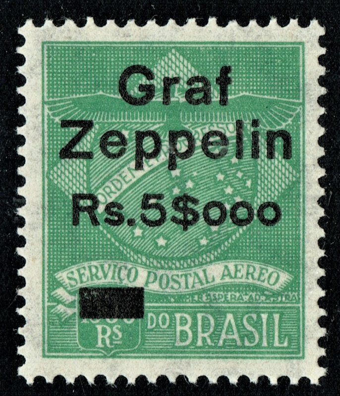 [sto228] BRAZIL 1930 Scott#4CL6 MNH AIRMAIL Graf Zeppelin surcharged 5$/1300r