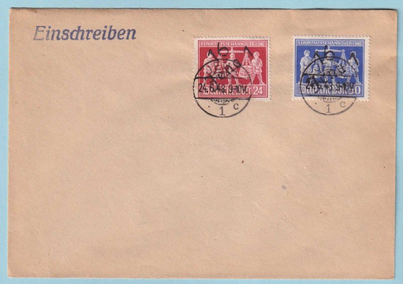 GERMANY - SOVIET ZONE 1948 RARE 16 JENA 1 PROVISIONAL OVERPRINTS USED  - CR042