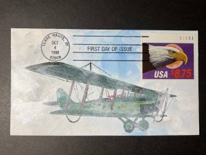 1988 USA First Day Cover FDC Terre Haute IN No Address Eagle Express Mail 55