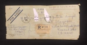 O) 1954 VIETNAM, SAIGON, CIRCULATED COVER TO CALCUTA - INDIA