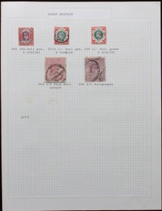 GREAT BRITAIN : 1902 KEVII ½d to 10/- Specialised collection of DLR printings.