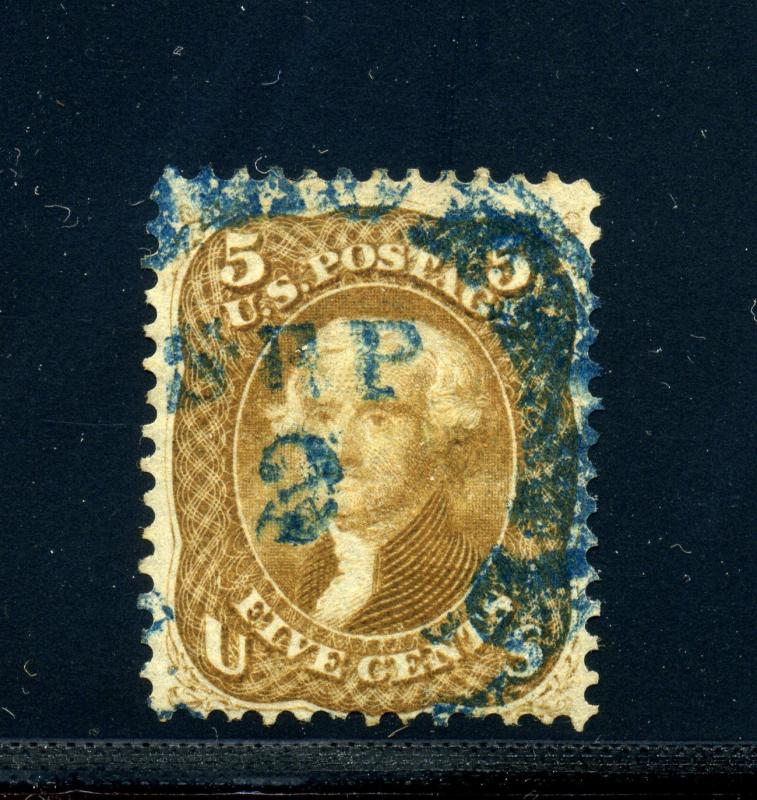 Scott #67 Jefferson Used Stamp w/PSE Cert (Stock 67-1p)