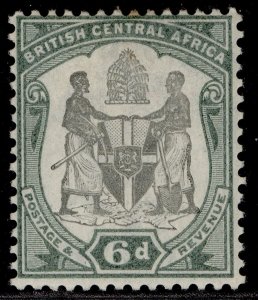 NYASALAND - BCA QV SG46, 6d black & green, LH MINT. Cat £60.