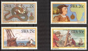 South West Africa SWA 1982 Bartholomeo Diaz Sailing Ships Set of 4 MNH