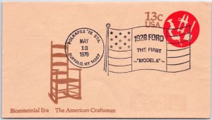 U.S. SPECIAL EVENT POSTMARK COVER 1928 FORD FIRST MODEL A POLKAPEX BUFFALO 1978