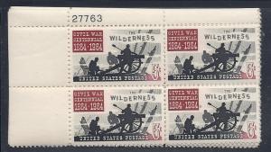 US#1181 The Wilderness  5c Plate Block of 4 (MNH) CV $0.60