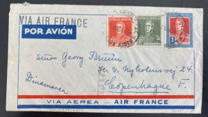 1934 Buenos Aires Argentina Airmail Cover To Copenhagen Denmark Air France