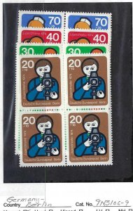 GERMANY BERLIN 9NB106-109 MNH BLOCKS OF 4 [D3]