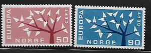 NORWAY 414-415 MINT HING COMMON DESIGN TYPE 1962