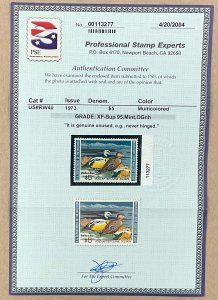 RW40 $5.00 Steller’s Elders Duck STAMP 1973 PSE # 00113277 XF-Sup 95 Mint NH