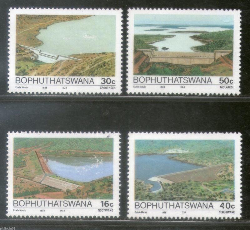 Bophuthatswana 1988 Dams Irrigation River Architecture Lake  Sc 216-19 MH # 3629