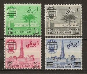 Abu Dhabi 1966 Surcharges SG15-25 MNH