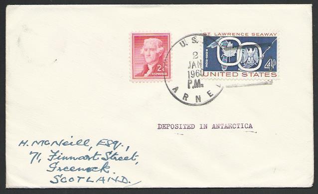 USA ANTARCTIC 1960 cover USS Arneb cancel..................................53533