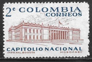 Columbia 704: 2c Capitol Bogota, MH, F-VF