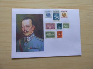 Mannerheim cover USA and Finland stamps