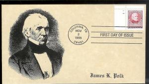 UNITED STATES FDC 32¢ James Polk 1995 Ken Special