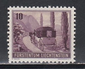Liechtenstein # B18a, Post Coach, Mint NH, 1/3 Cat.