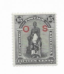 Liberia #O38 MH - CAT VALUE $1.75