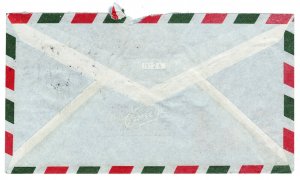 x Cape Verde AIRMAIL 1976? postmark S. VICENTE to GENEVE Switzerland Sc#278,282