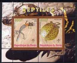 BENIN - 2008 - Reptiles #1 - Perf 2v Sheet - MNH - Private Issue