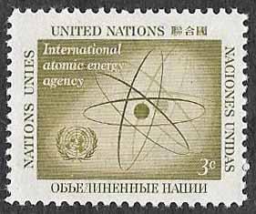 UN New York SC 59 - Atom & UN Emblem - MNH - 1958