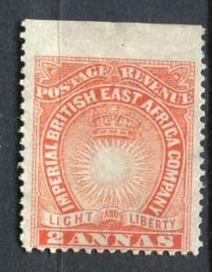 BRITISH KUT; 1890s classic East Africa Company issue Mint hinged 2a. Marginal