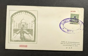 1951 Cochin Royal Indian Navy Cover Bombay to Milwaukee WI USA