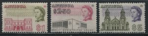 Antigua QEII 1966 $1 to $5  mint o.g. hinged