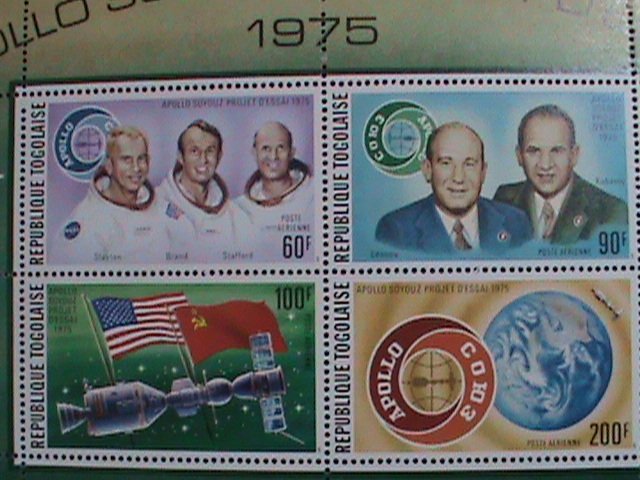 ​TOGO-1975-APOLLO-SOYOUZ -COOPORATION PROJET-MNH SHEET VF LIMITED EDITION-VF