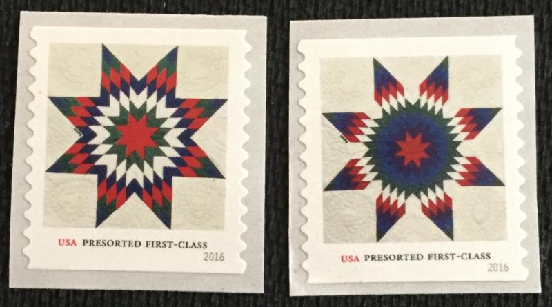 US #5098-5099 MNH 2 Coil Singles Star Quilts