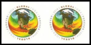 US 4893a Sea Surface Temperatures imperf NDC horz pair (2 stamps) MNH 2014