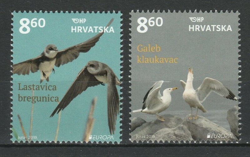 Croatia 2019 CEPT Europa Birds 2 MNH stamps