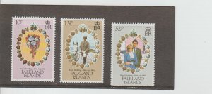 Falkland Islands  Scott#  324-326  MNH  (1981 Royal Wedding)