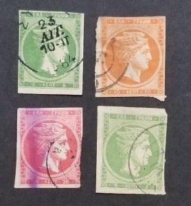 GREECE Vintage Stamp Lot Used Collection T5170