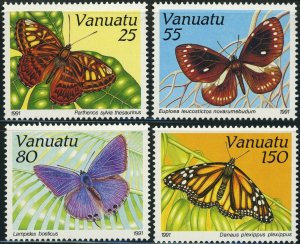 Vanuatu #532-535 Butterflies Insects Nature Postage Stamps Topical 1991 Mint LH