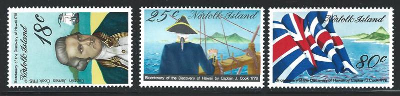 Norfolk Island    MNH sc  222 - 224